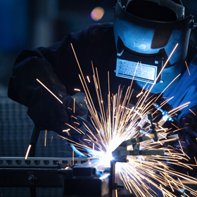 A man welding